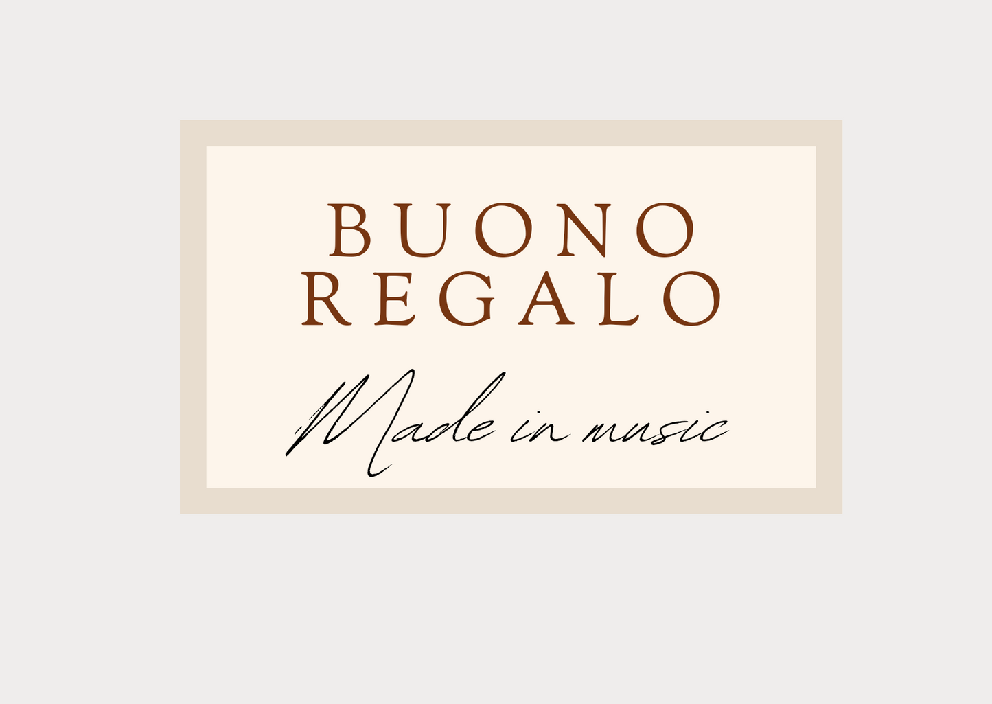 Buono regalo Made in Music